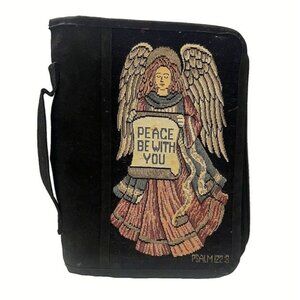 Vintage‎ Tapestry Angel Peace Be with You Psalm 122:8 Bible Holder Church Case